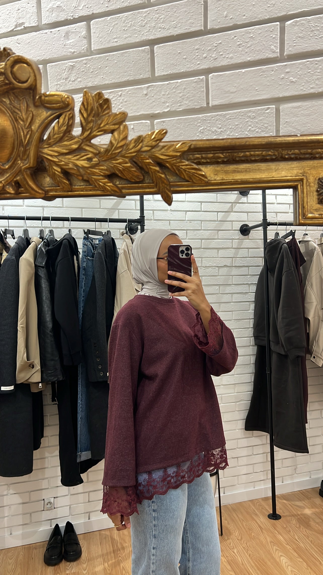 Haut dentelle Cherry