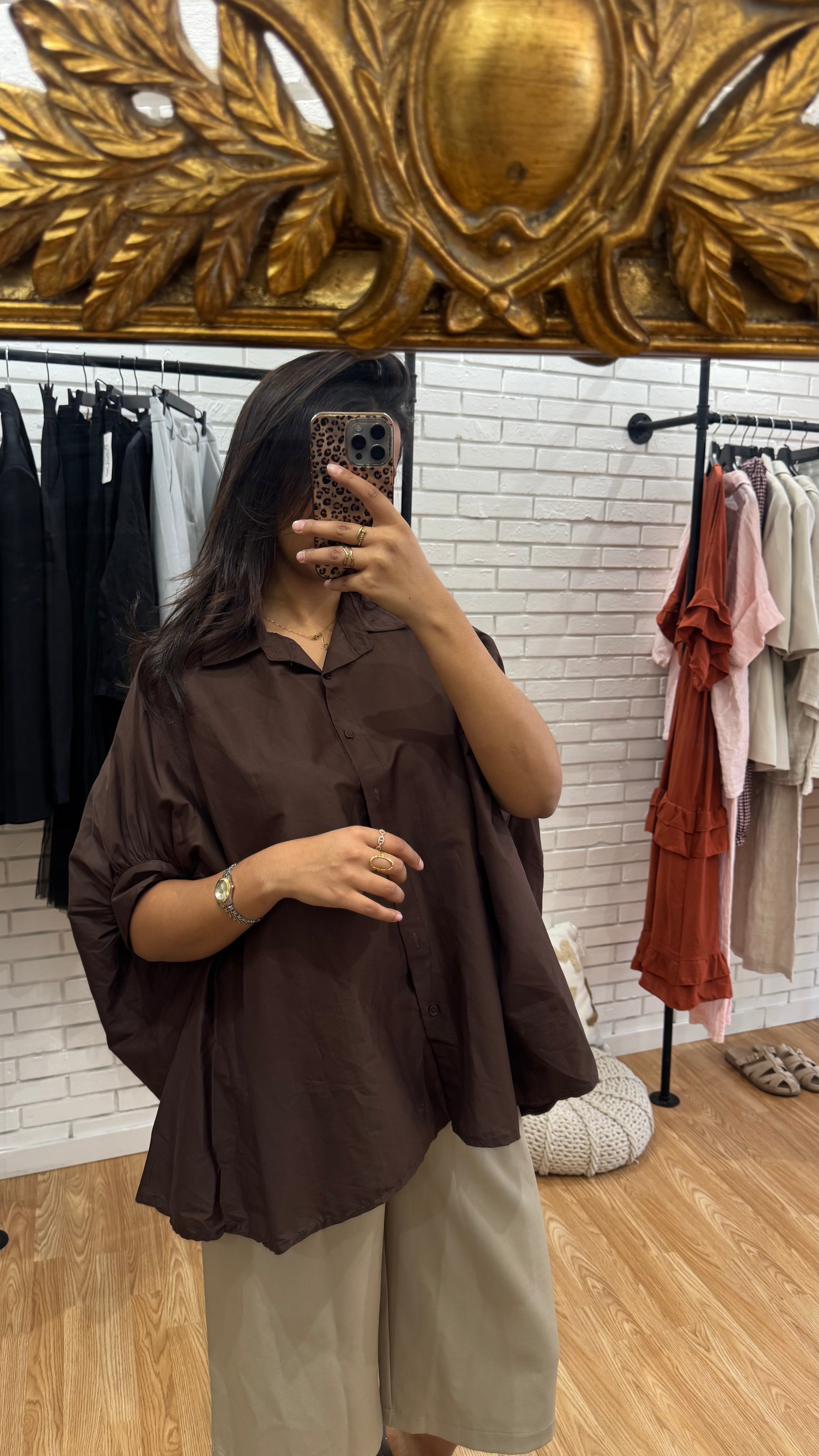 CHEMISE BOUFFANTE CHOCO