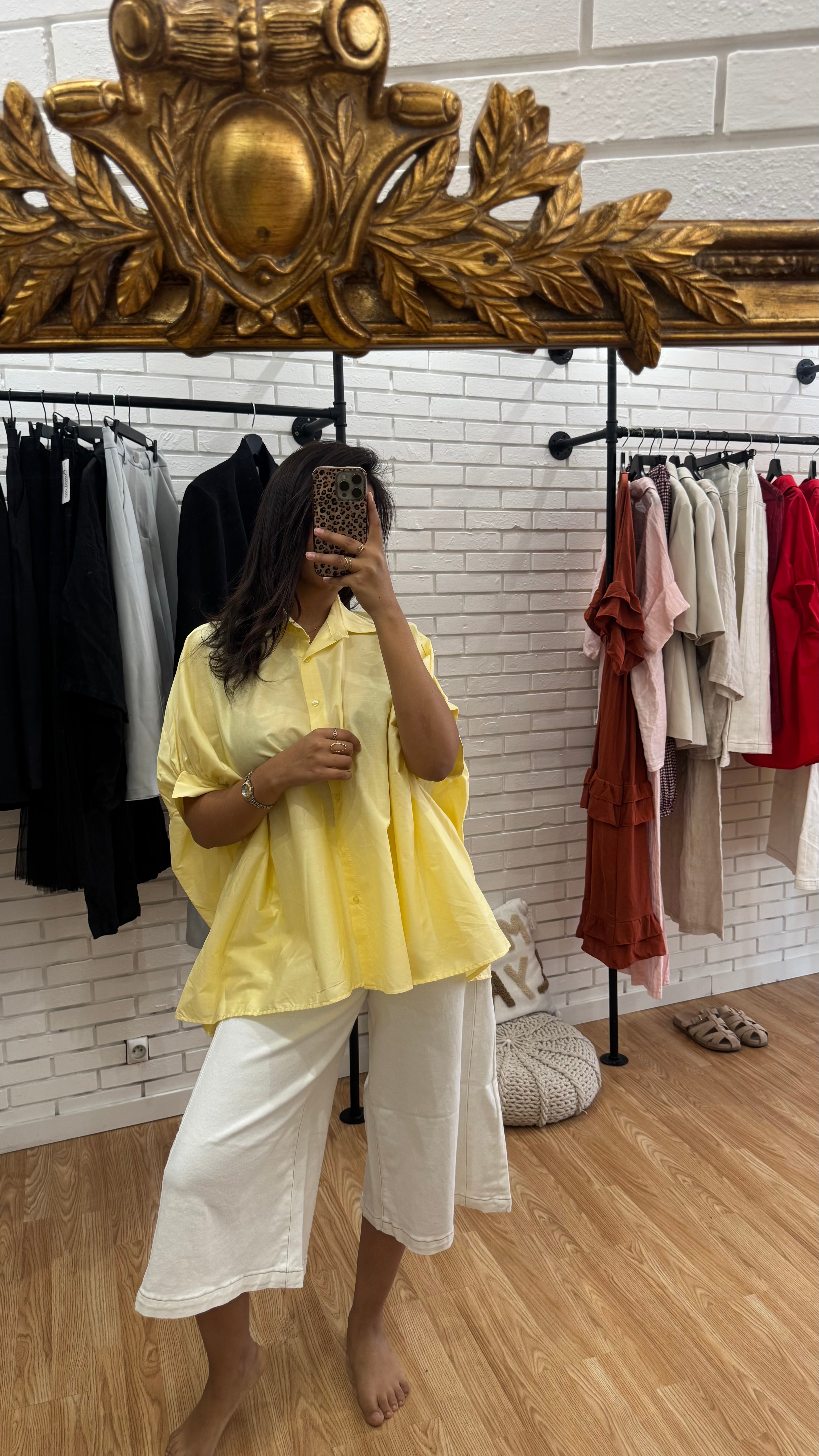 CHEMISE BOUFFANTE JAUNE BEURRE