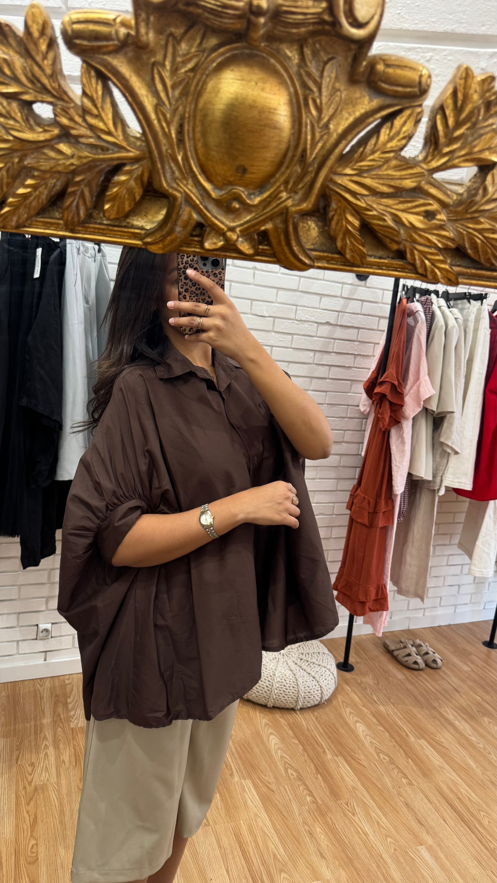 CHEMISE BOUFFANTE CHOCO