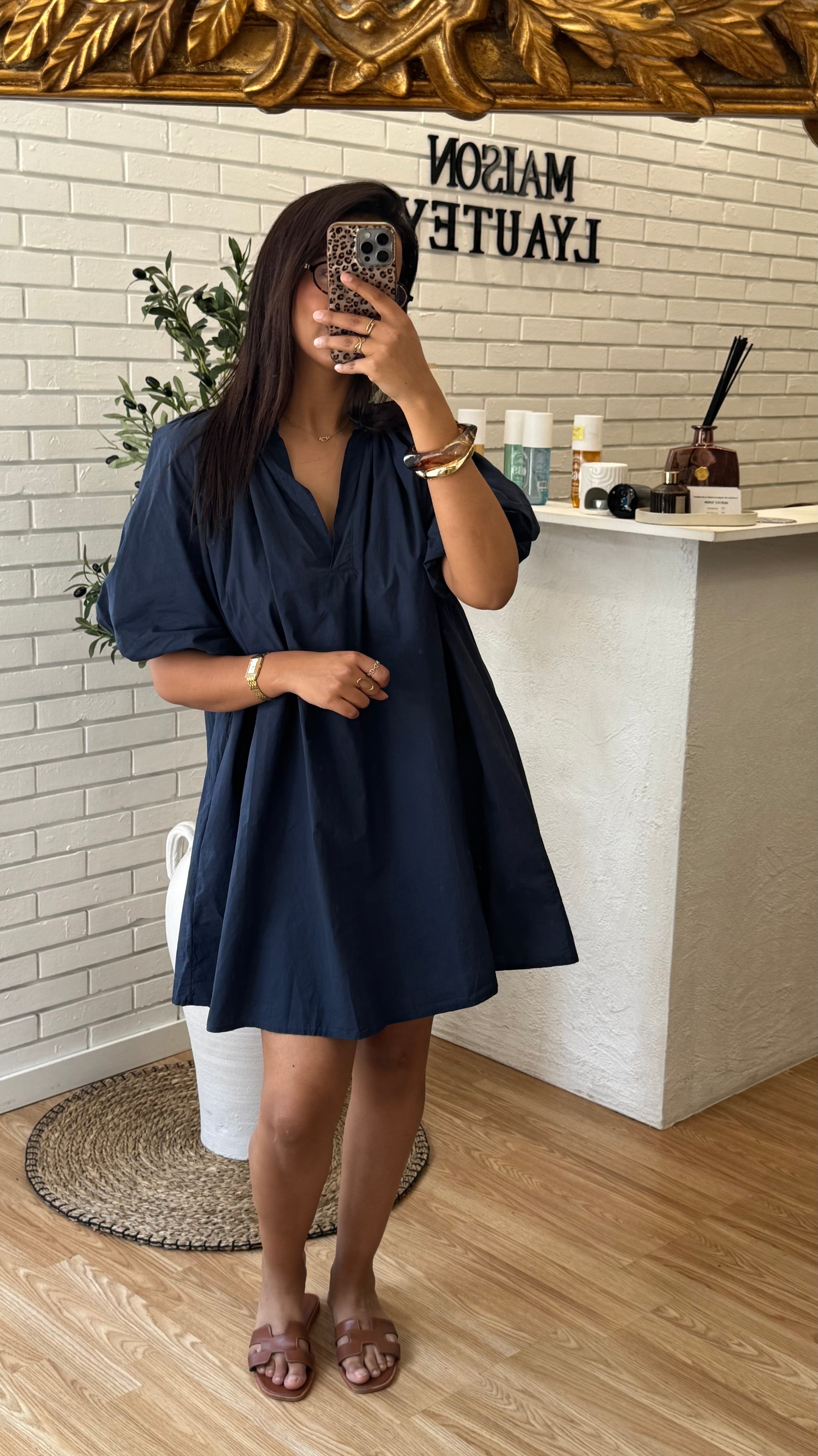 ROBE POPELINE COURTE
