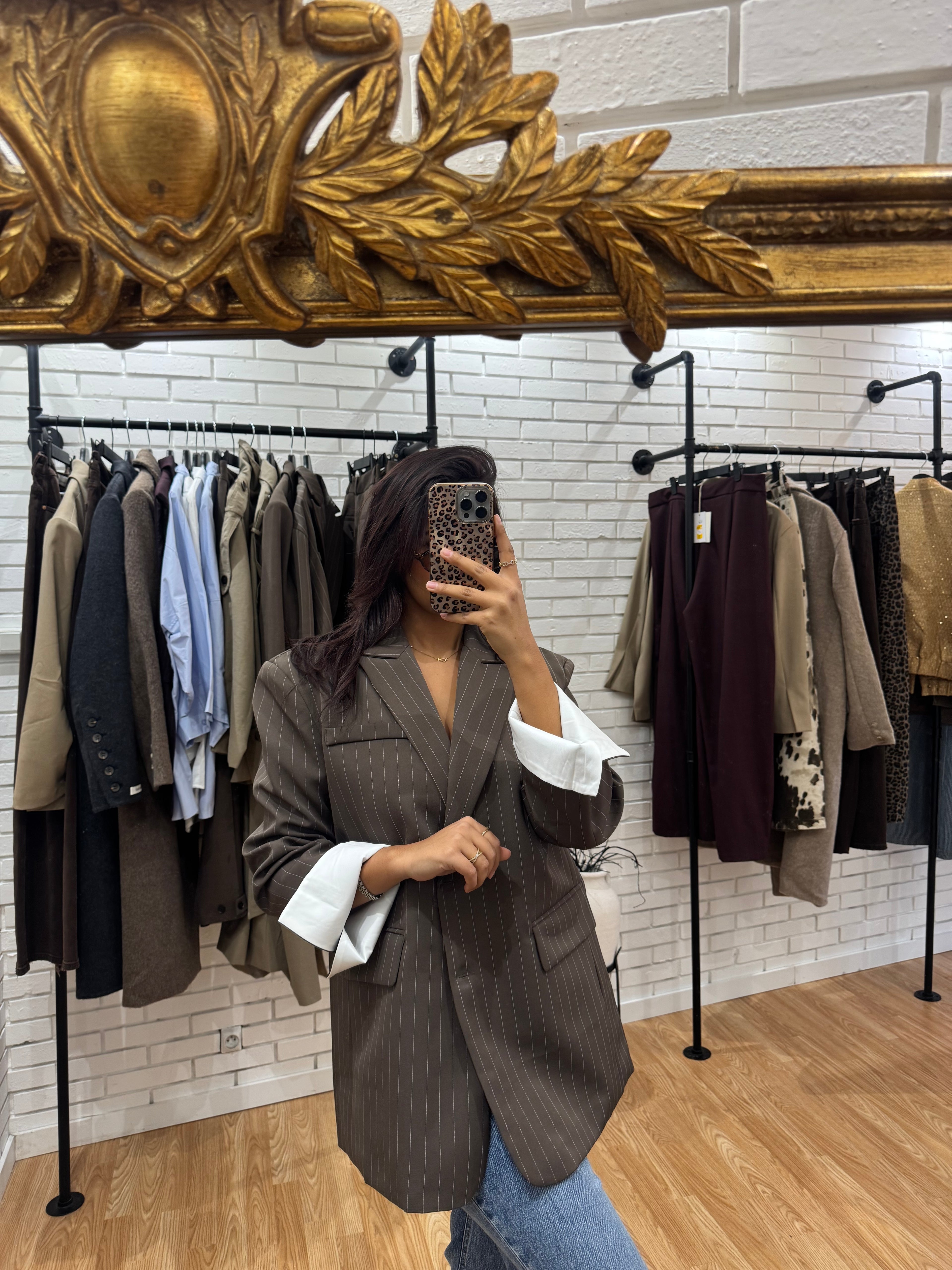 BLAZER BROWN À REVERS
