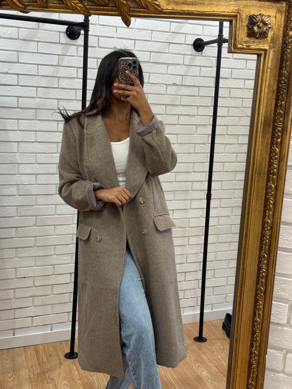MANTEAU LAINE BEIGE