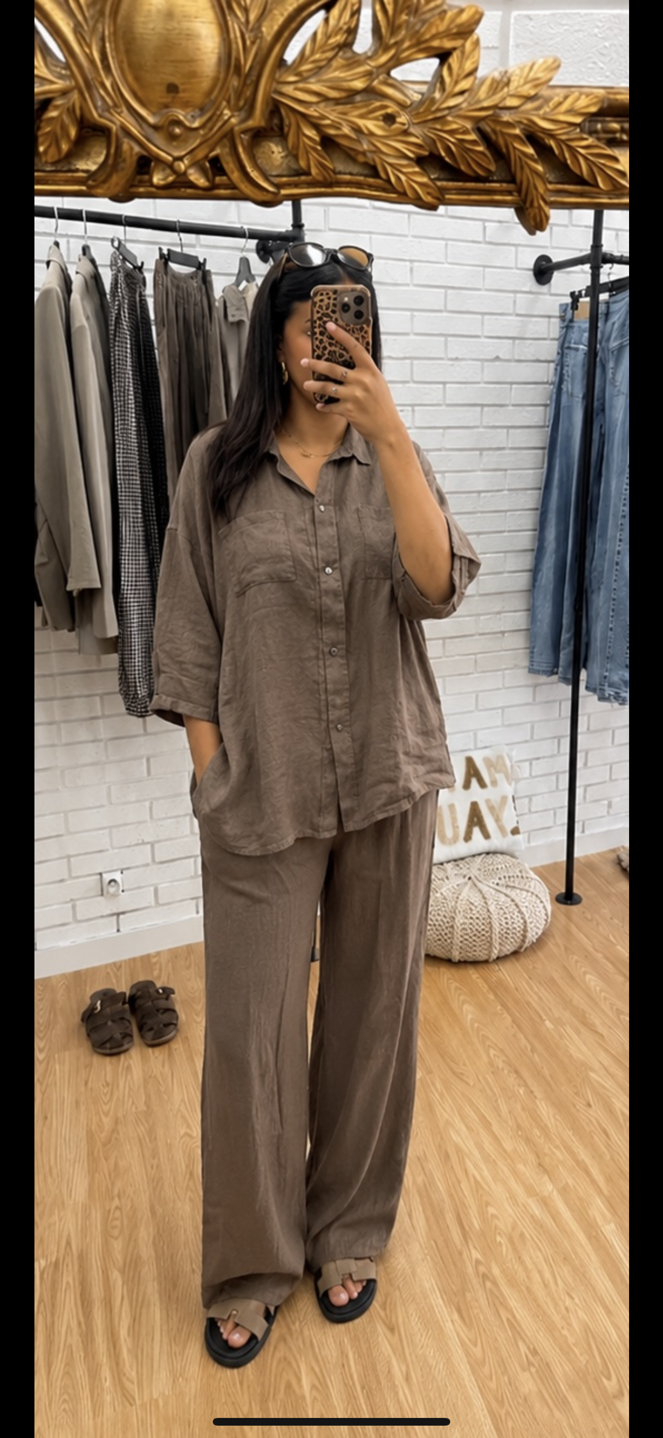ENSEMBLE LIN TAUPE