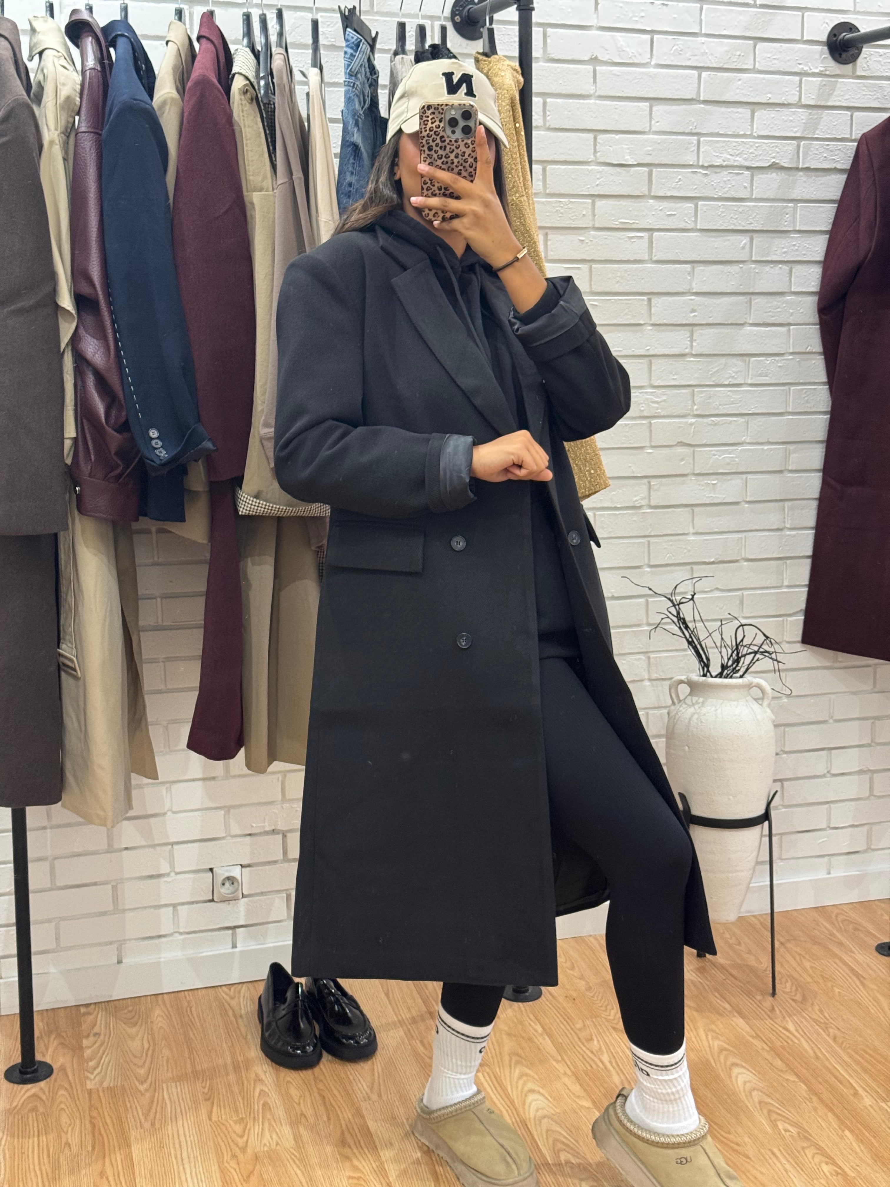 Manteau Teddy Noir