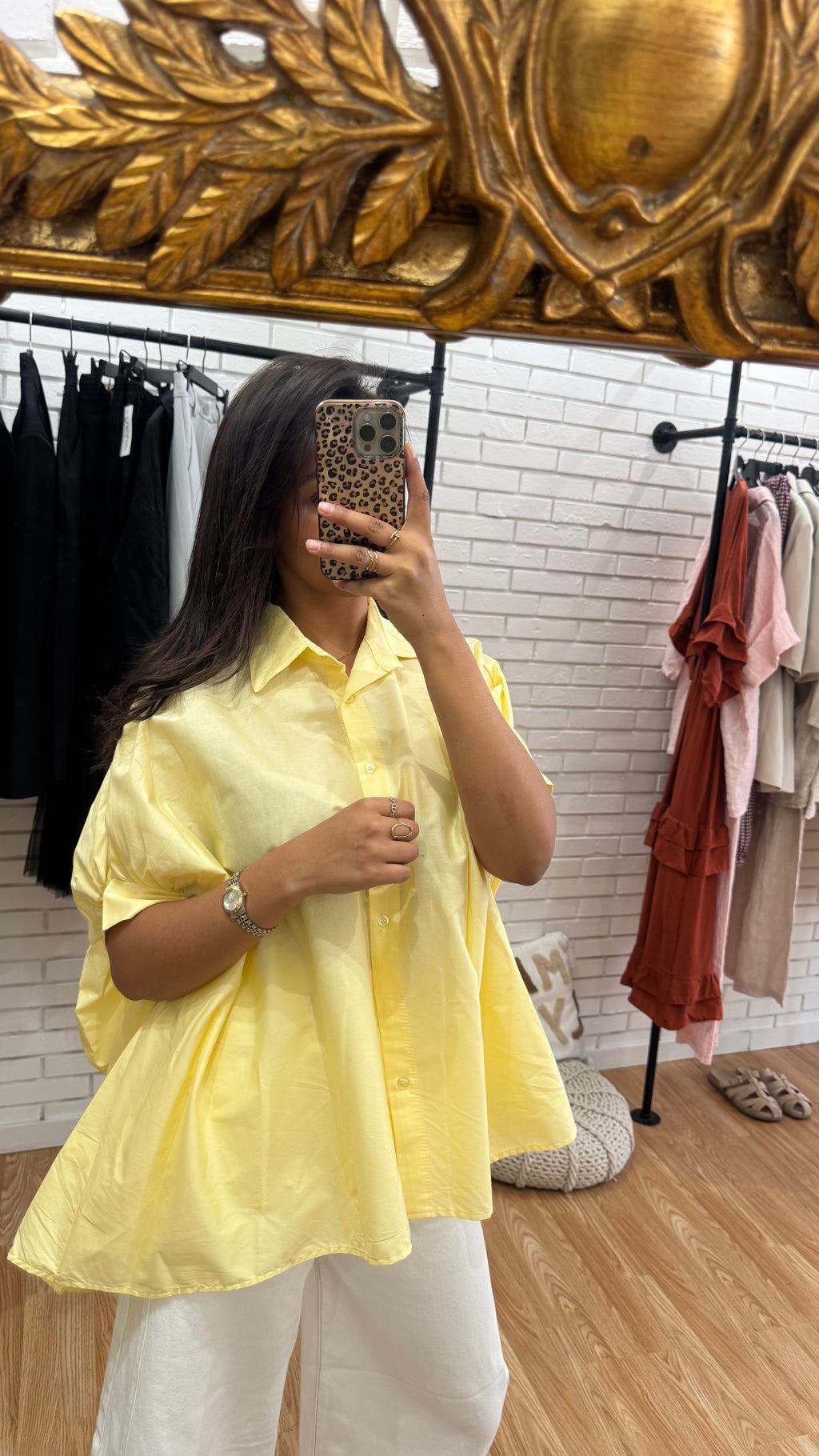 CHEMISE BOUFFANTE JAUNE BEURRE