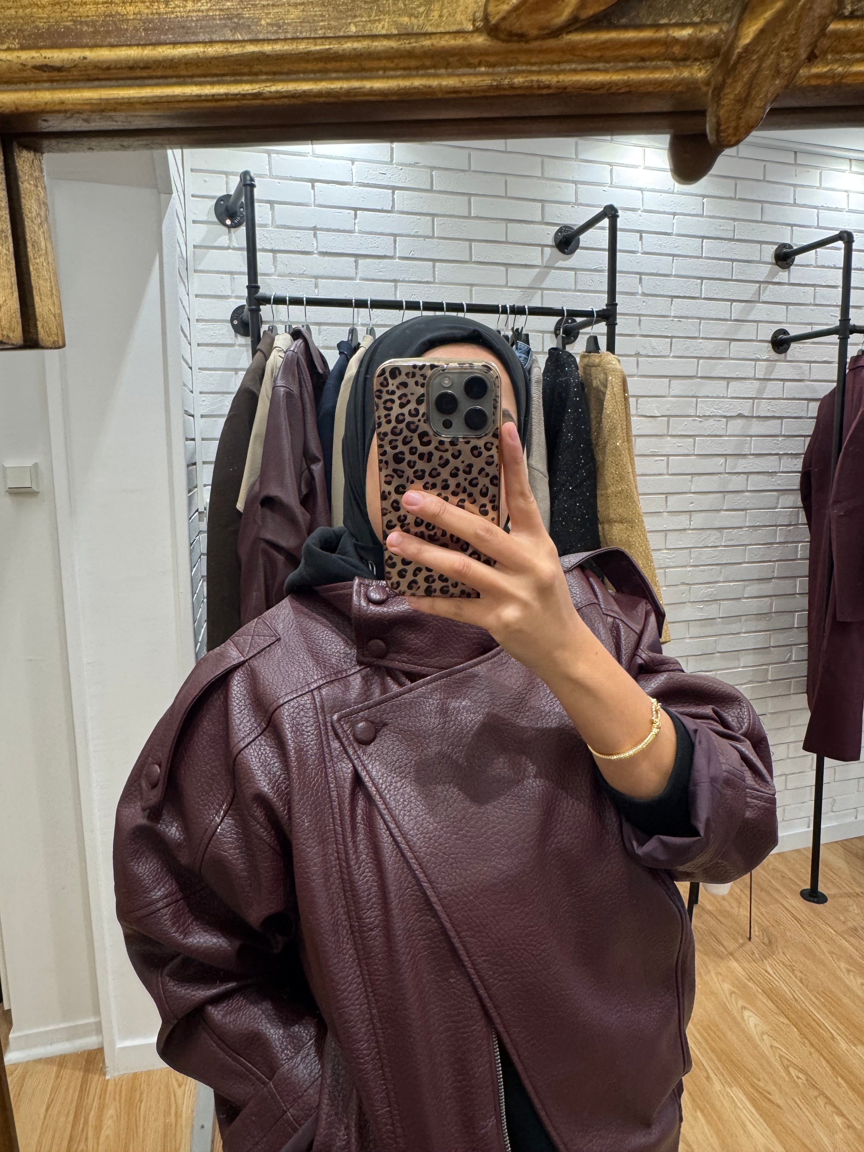 Veste en cuir inspi ysl