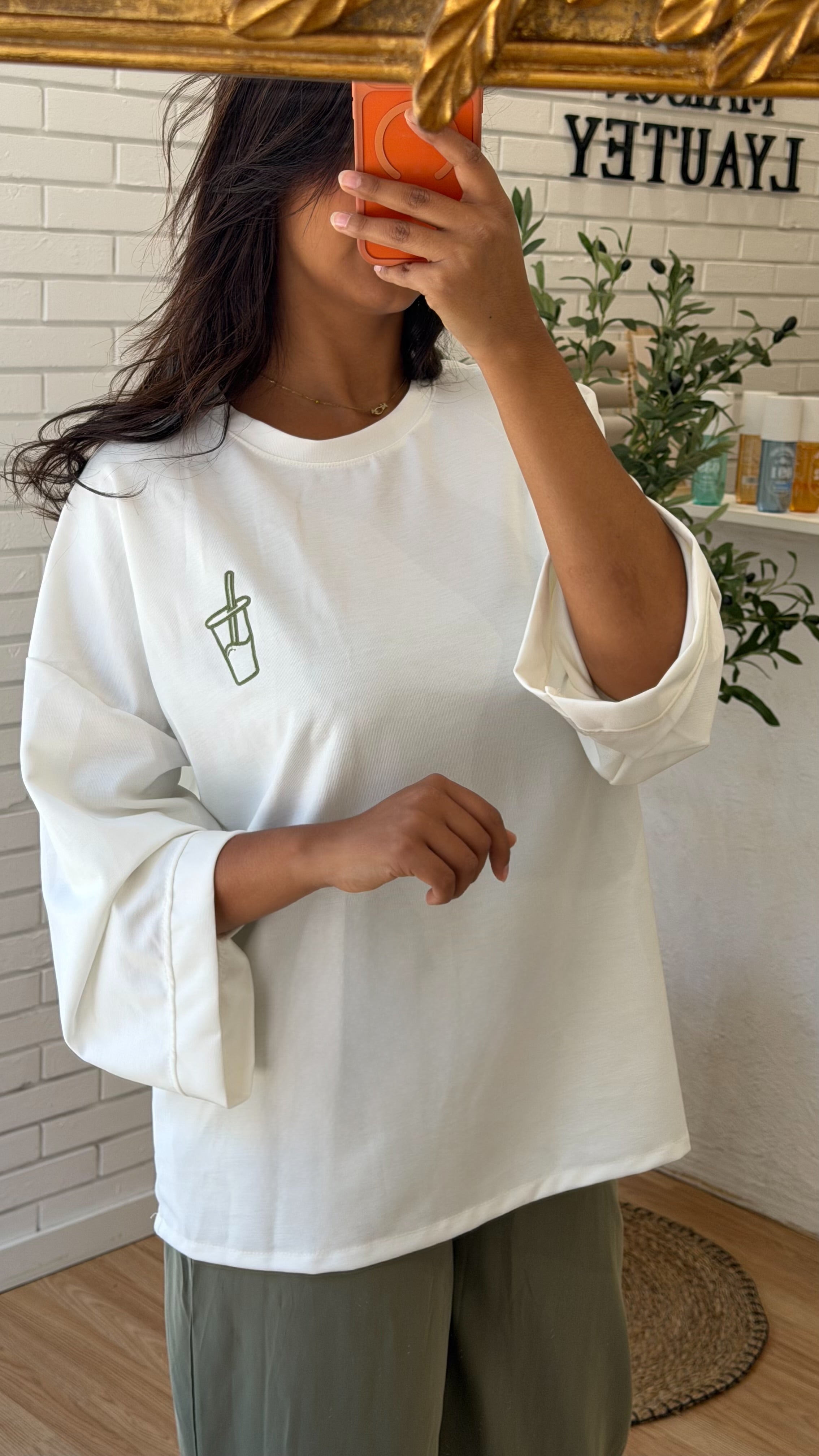 T-shirt manches longues matcha