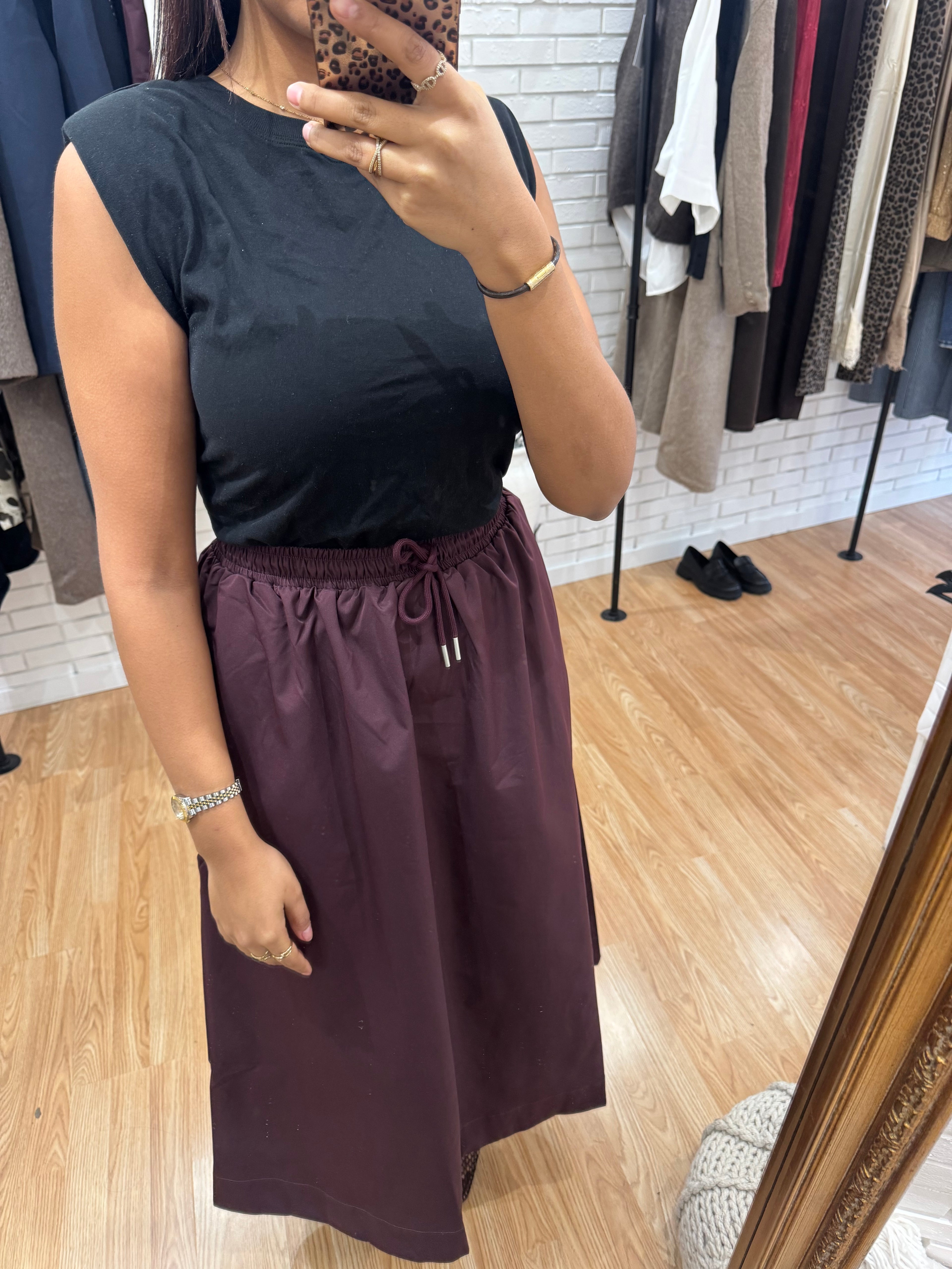 JUPE AUBERGINE