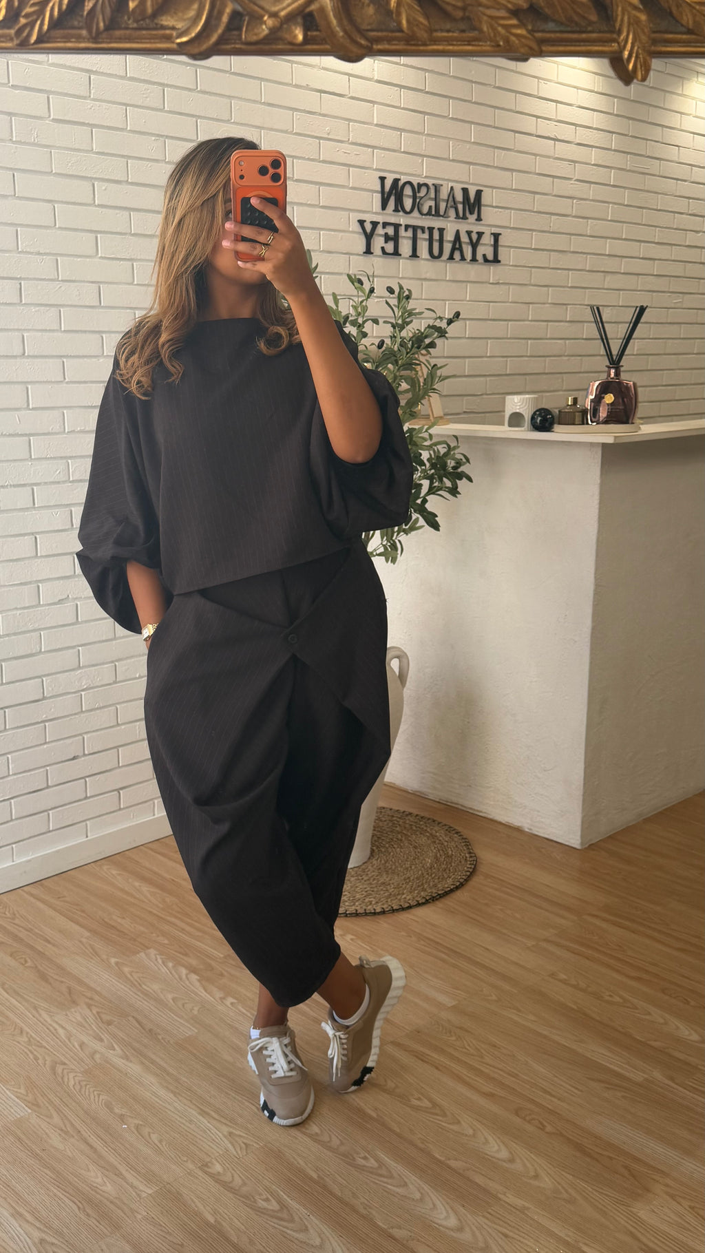 Ensemble rayé Brown