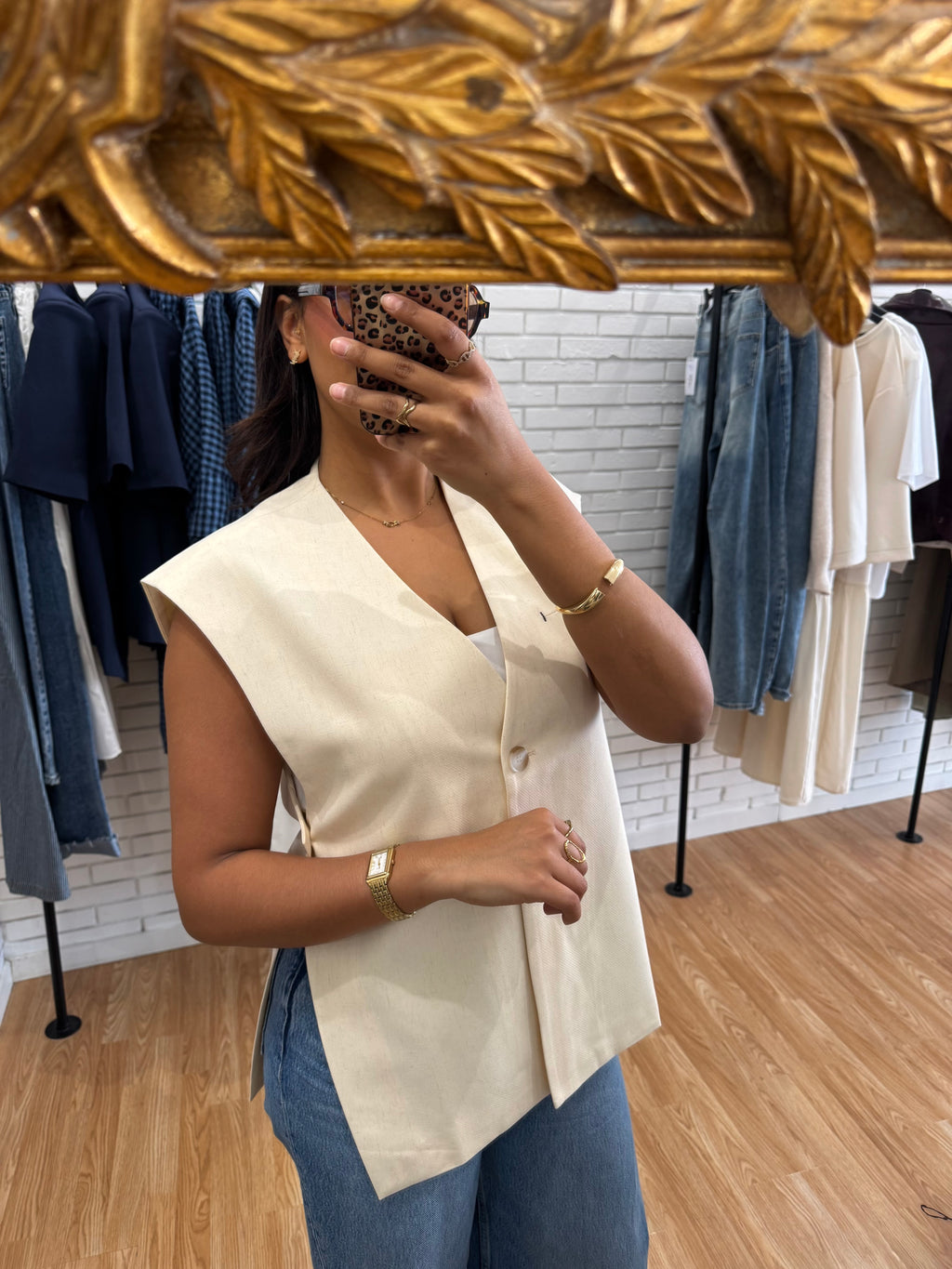 Veste jaune beurre lin