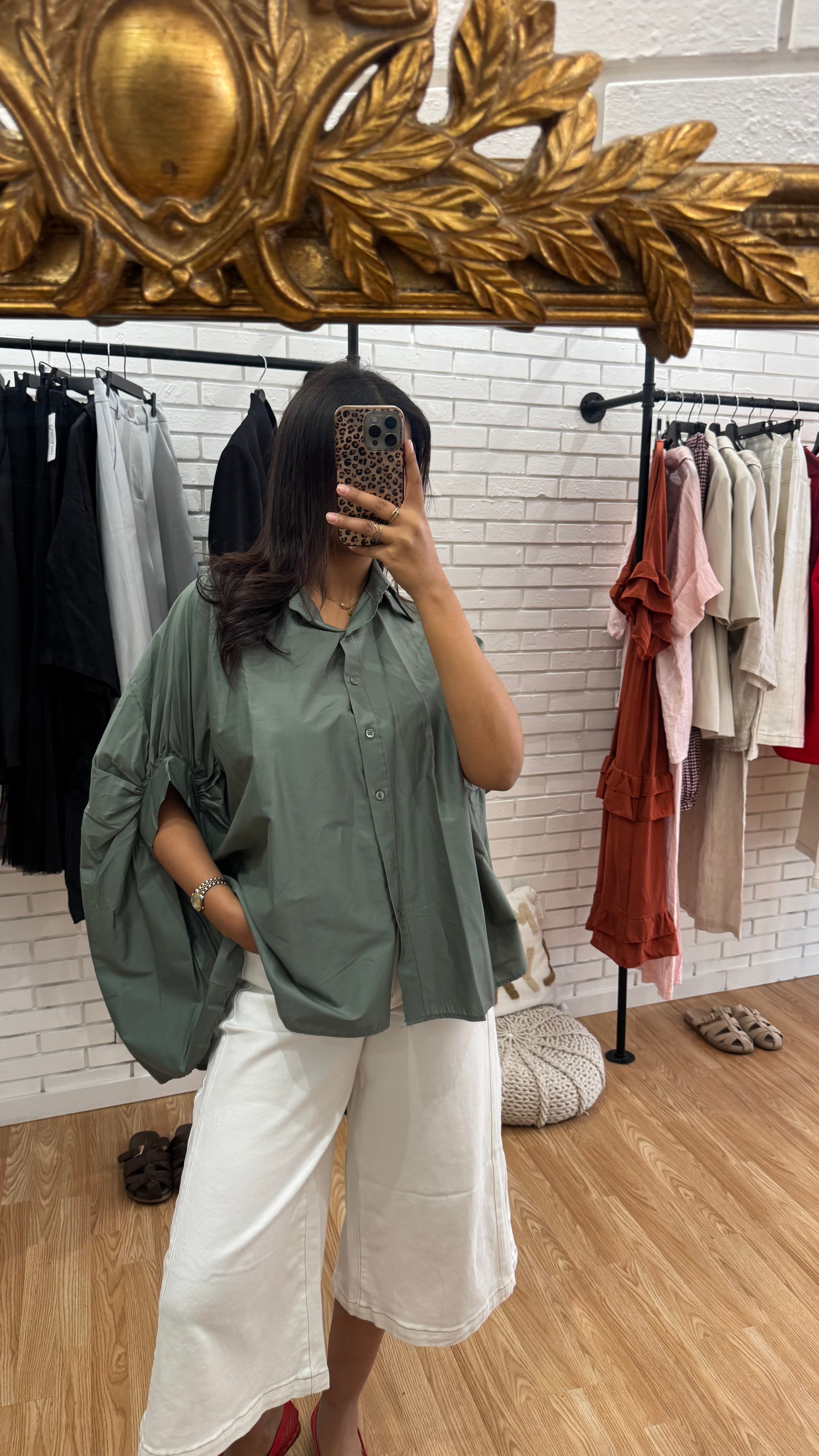 CHEMISE BOUFFANTE KHAKI