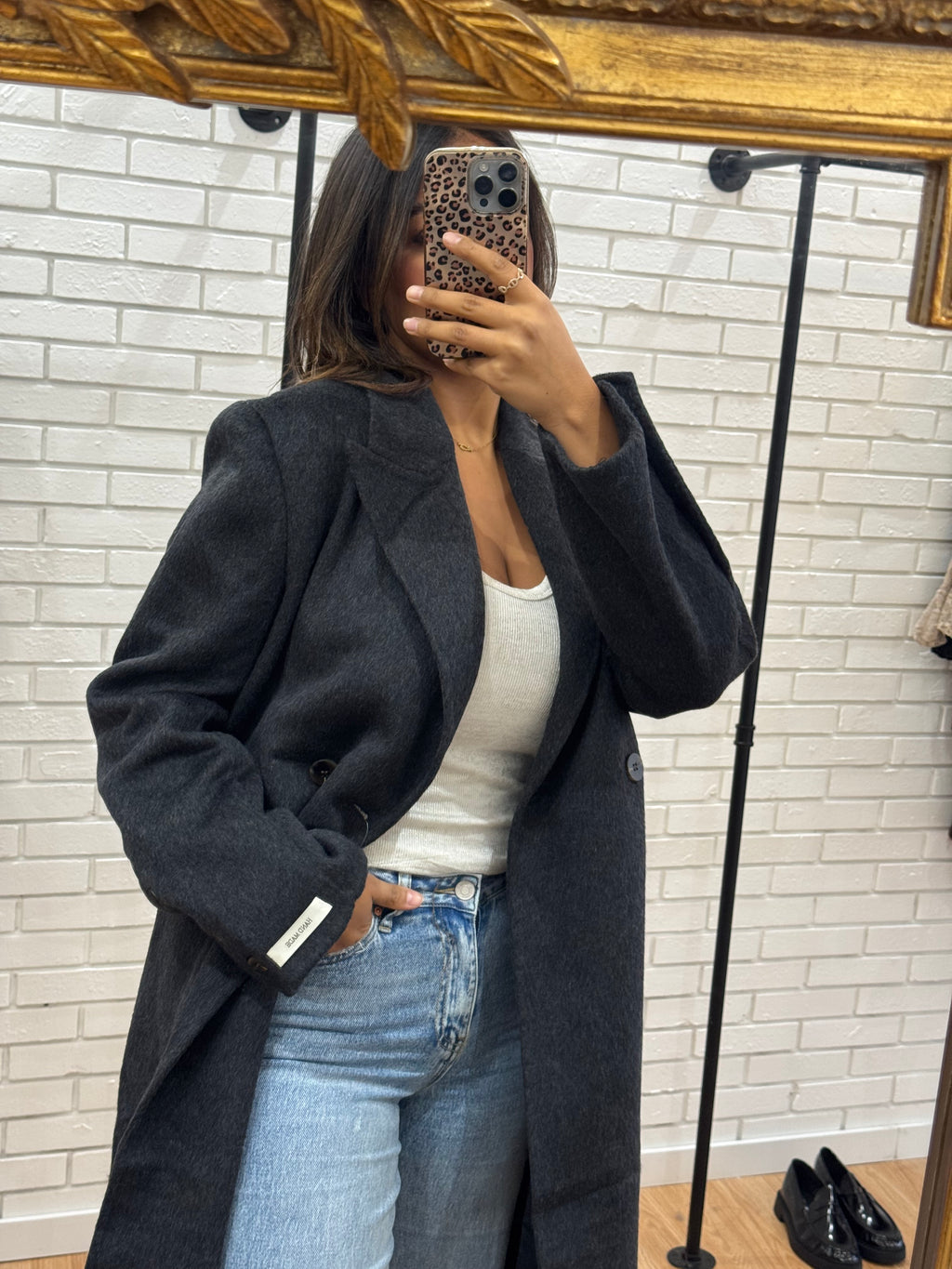 MANTEAU LAINE GREY
