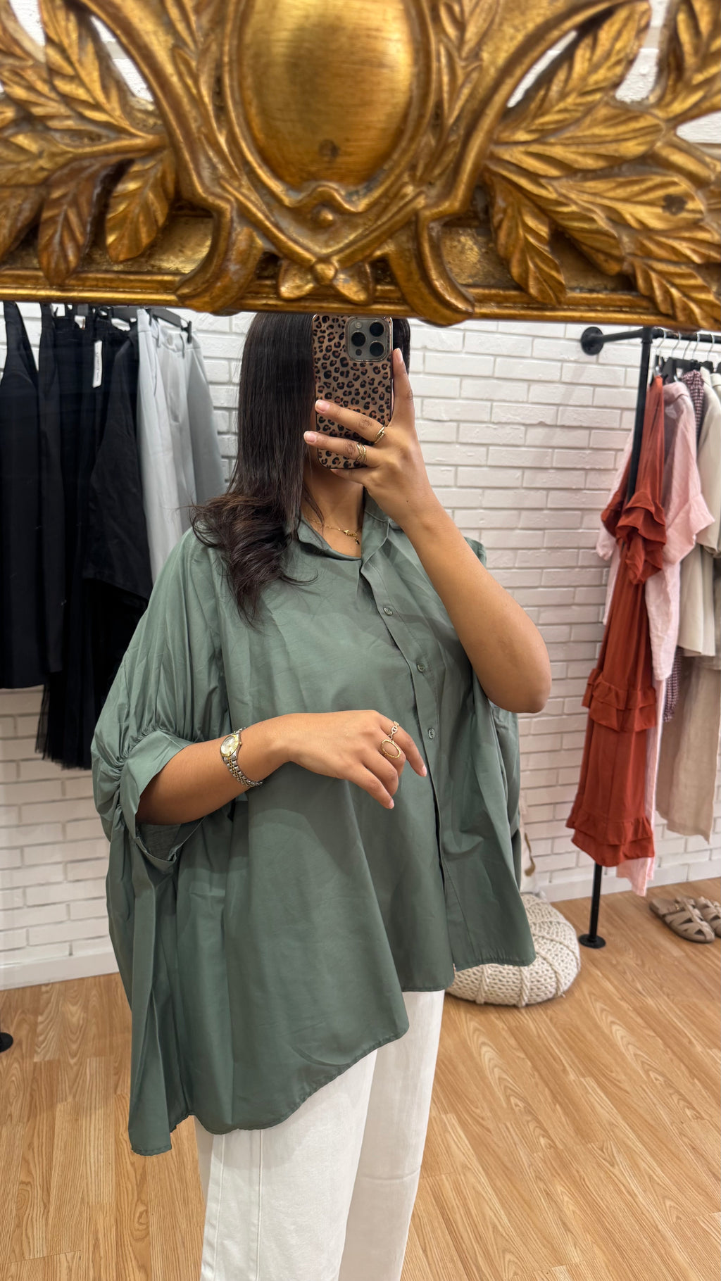 CHEMISE BOUFFANTE KHAKI