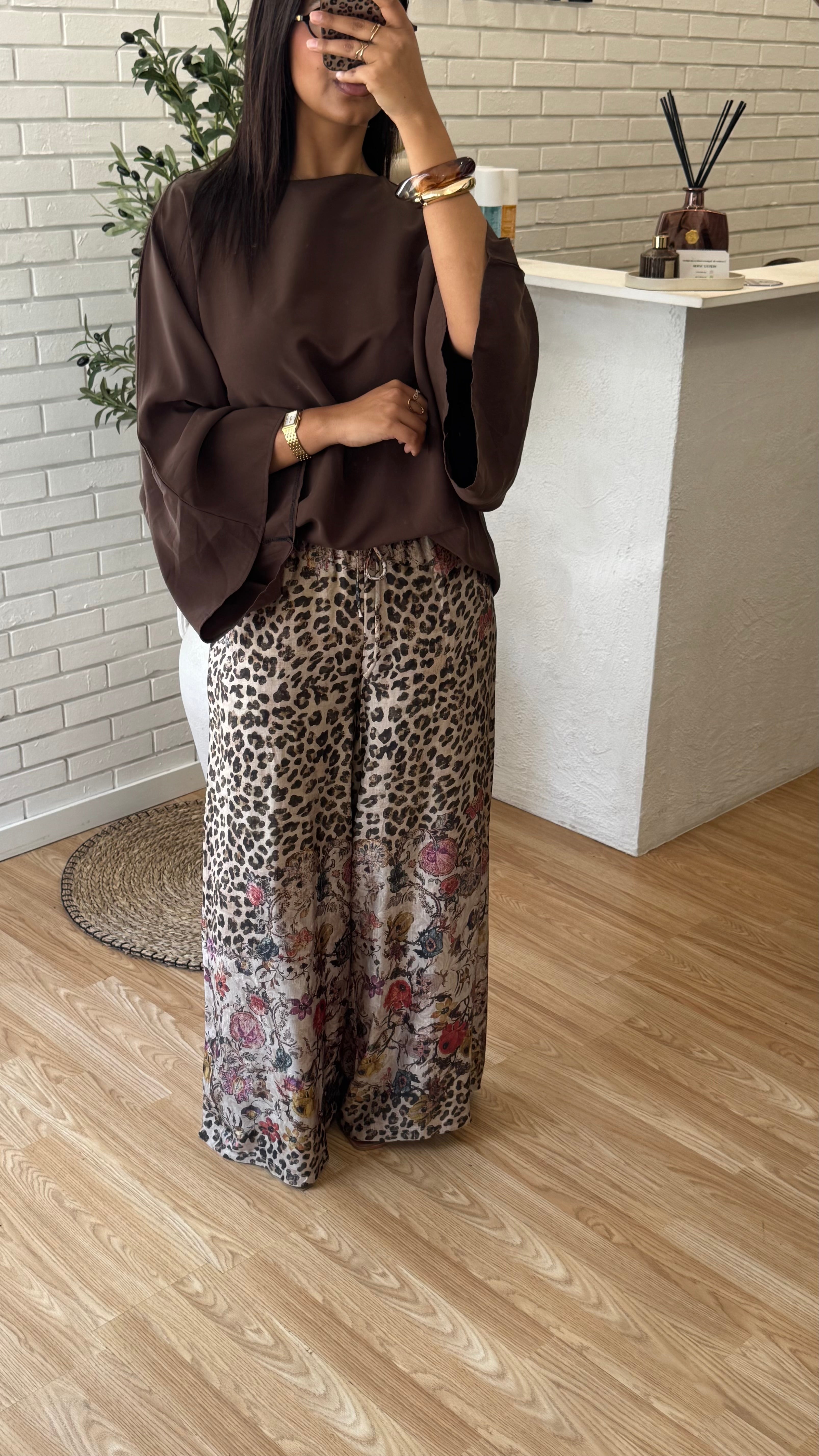 PANTALON FLUIDE LÉOPARD