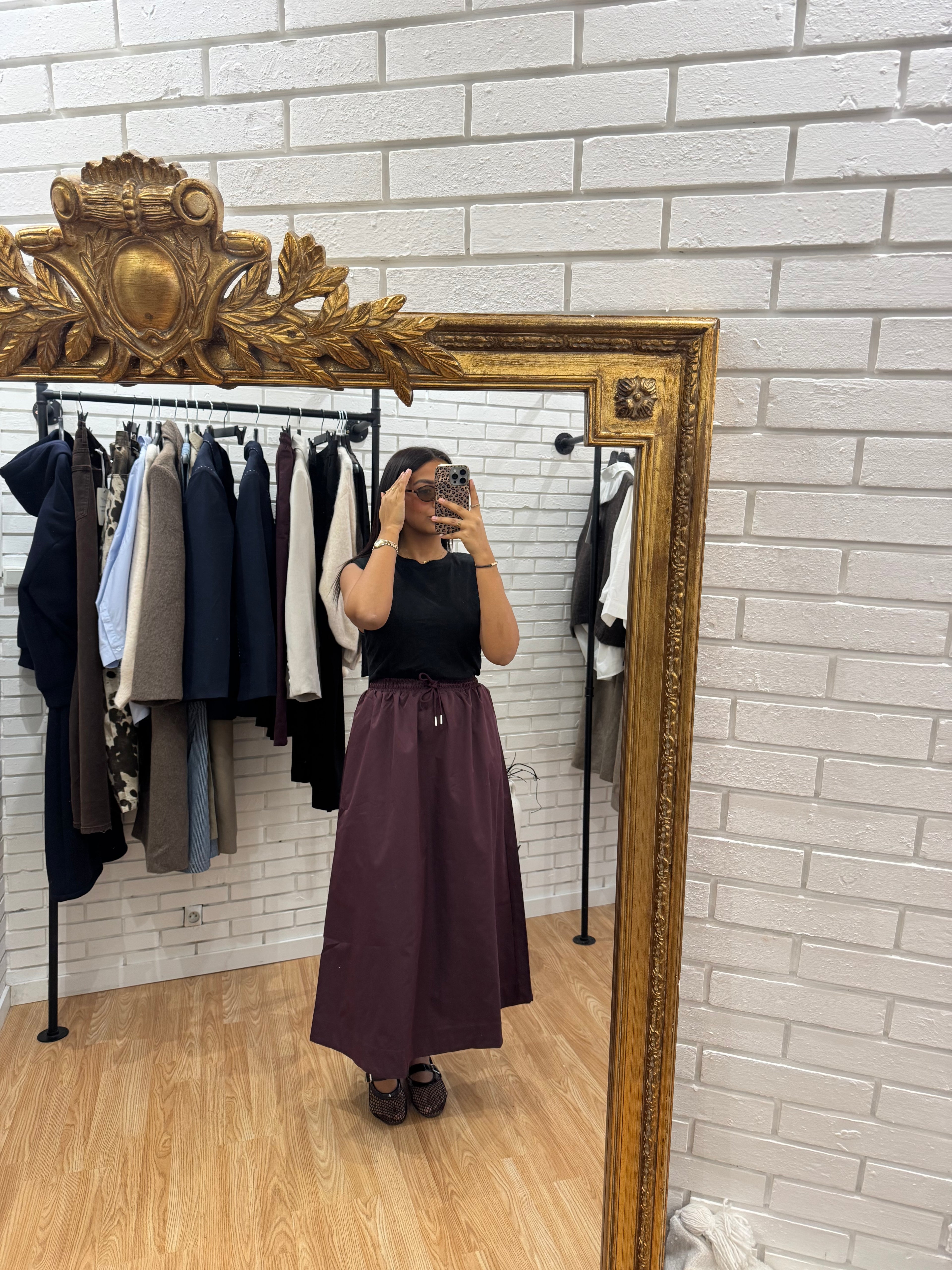JUPE AUBERGINE
