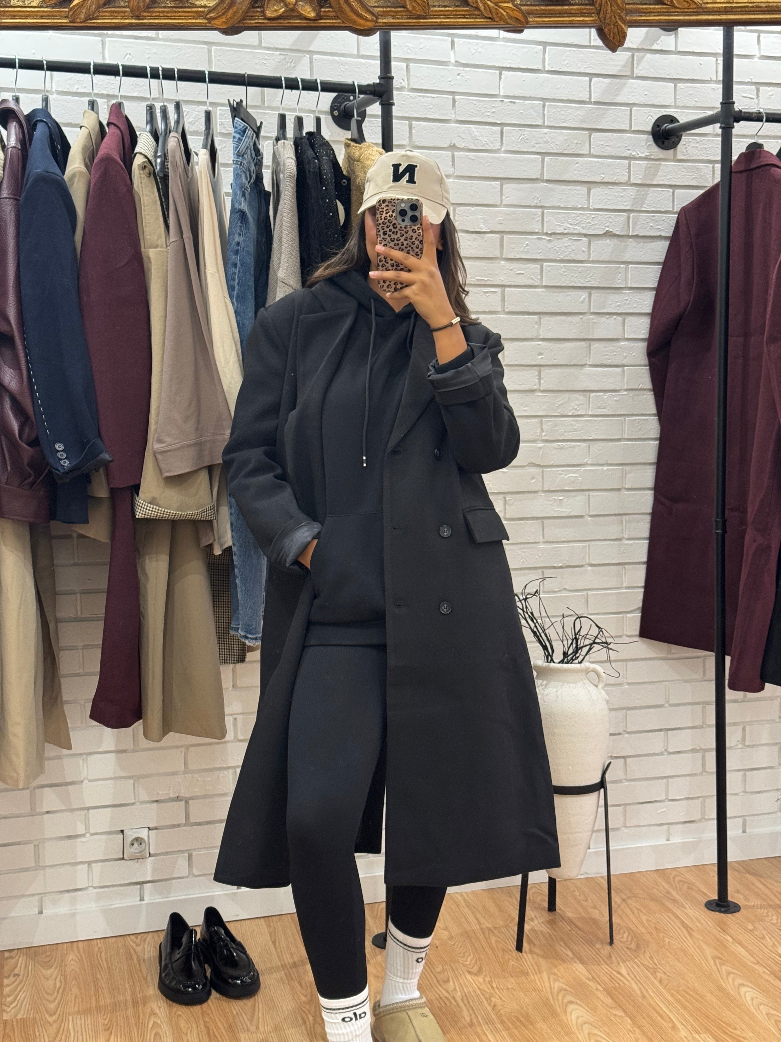 Manteau Teddy Noir