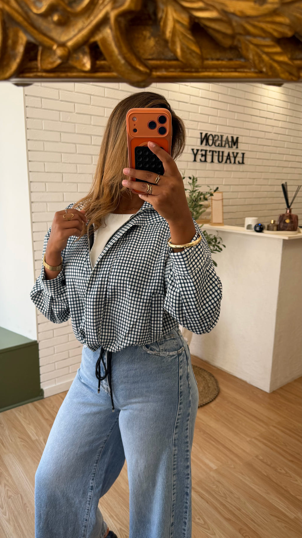 VESTE CARREAU BLUE