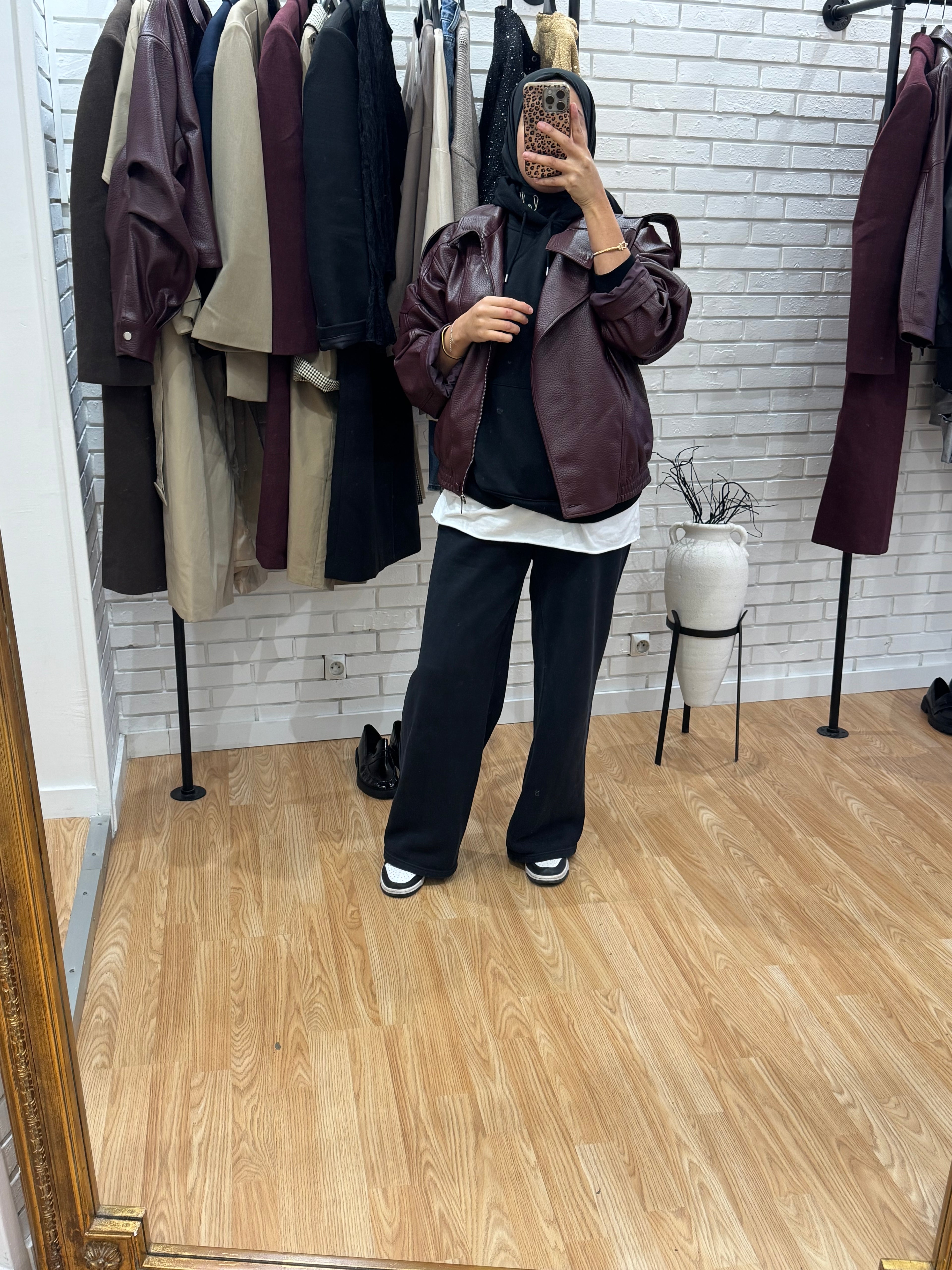 Veste en cuir inspi ysl