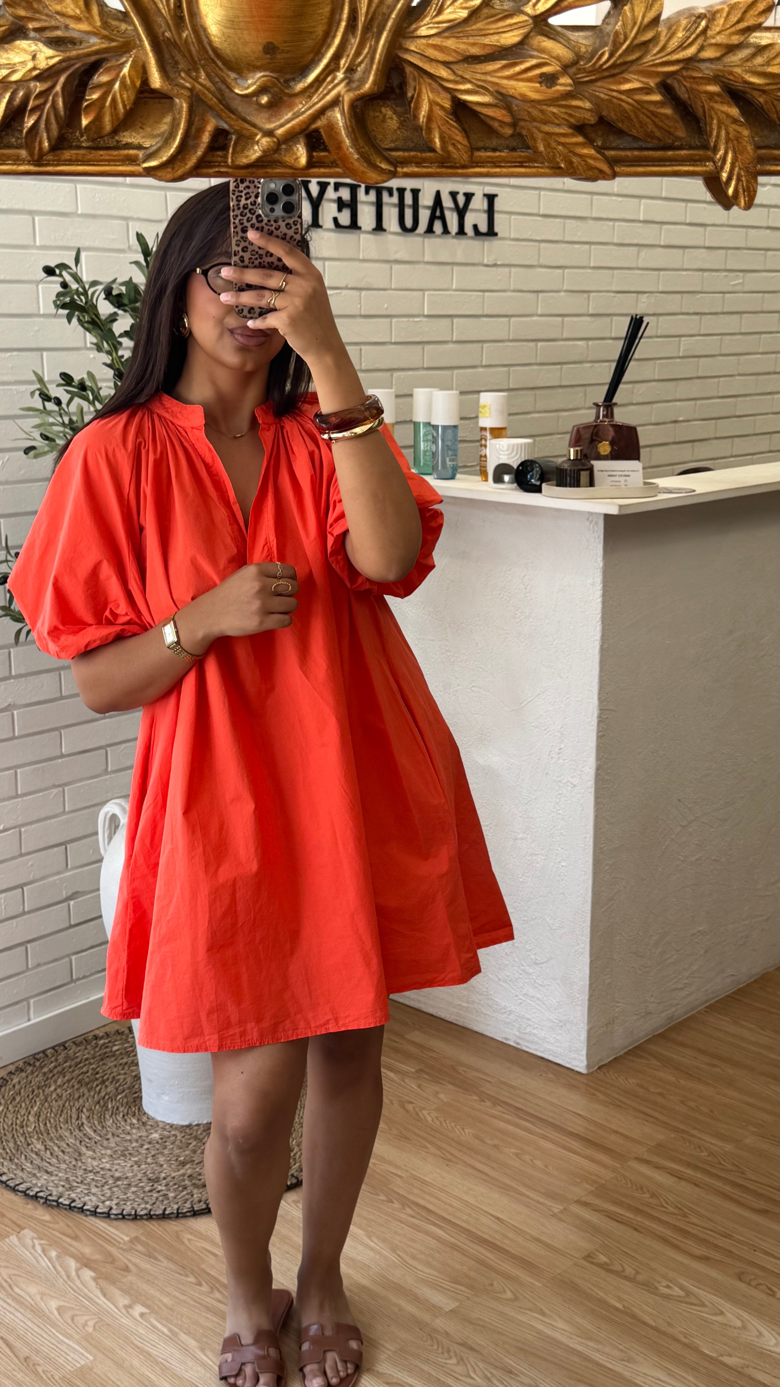 ROBE POPELINE COURTE