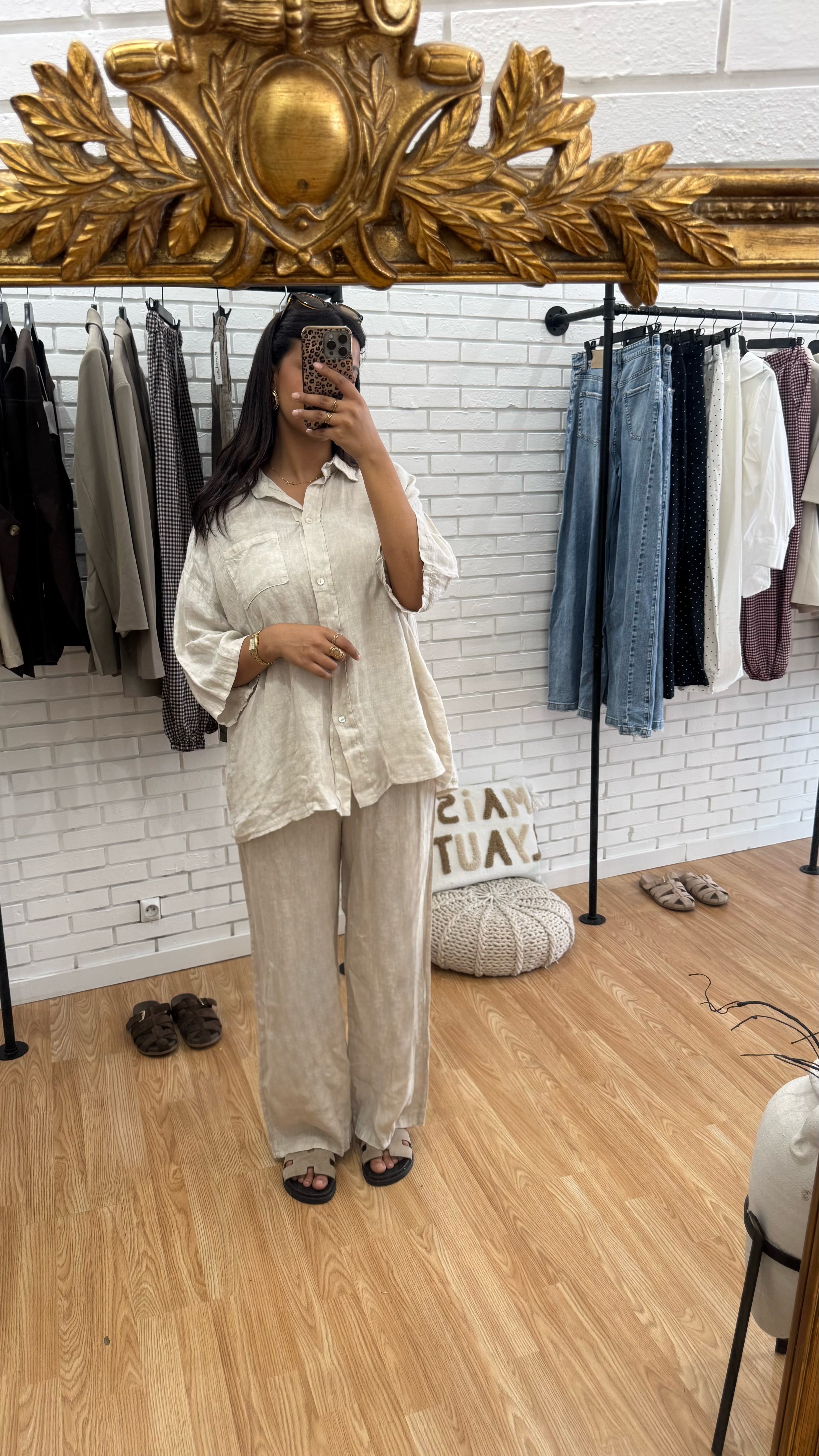 ENSEMBLE LIN BEIGE
