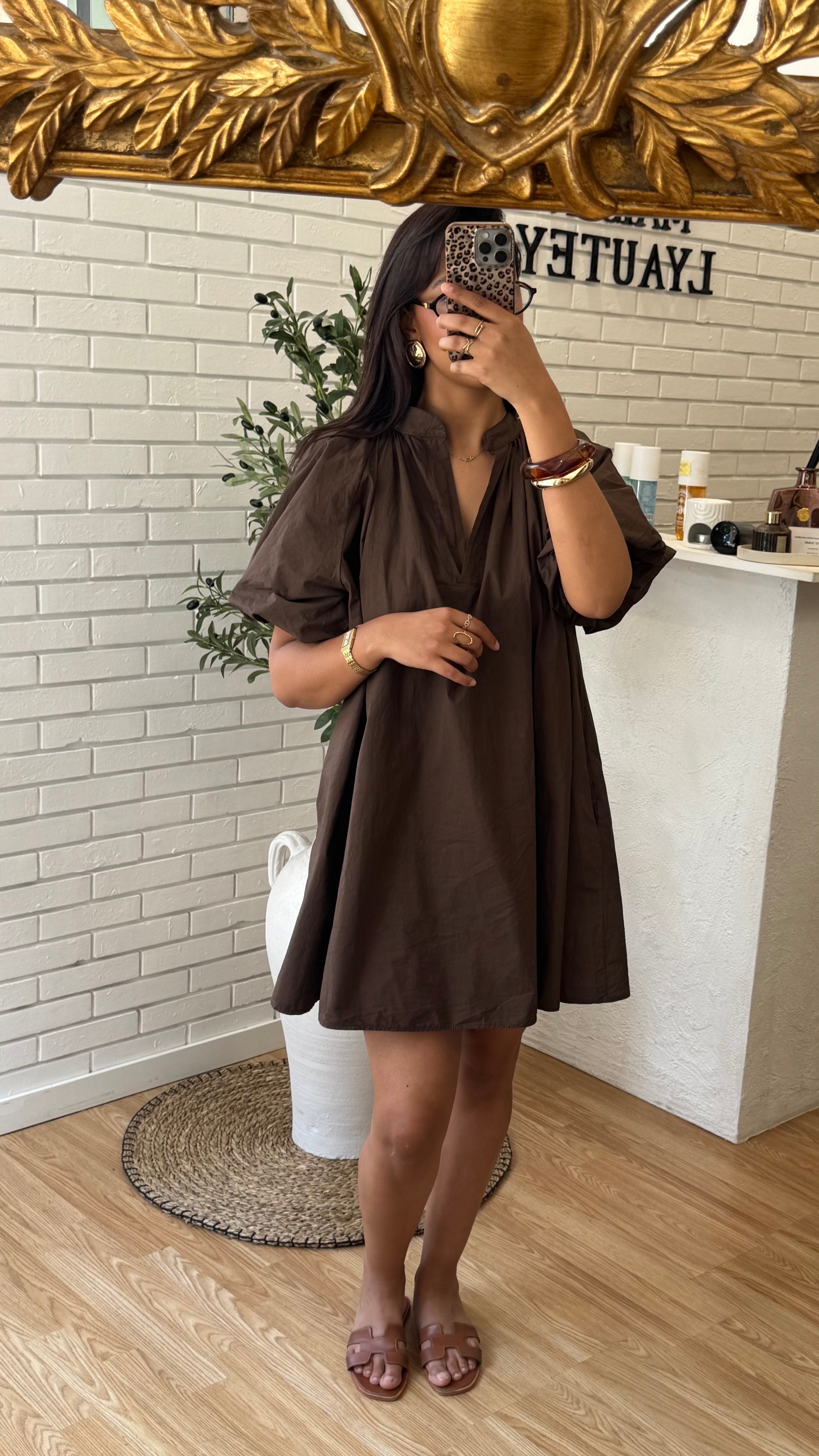 ROBE POPELINE COURTE