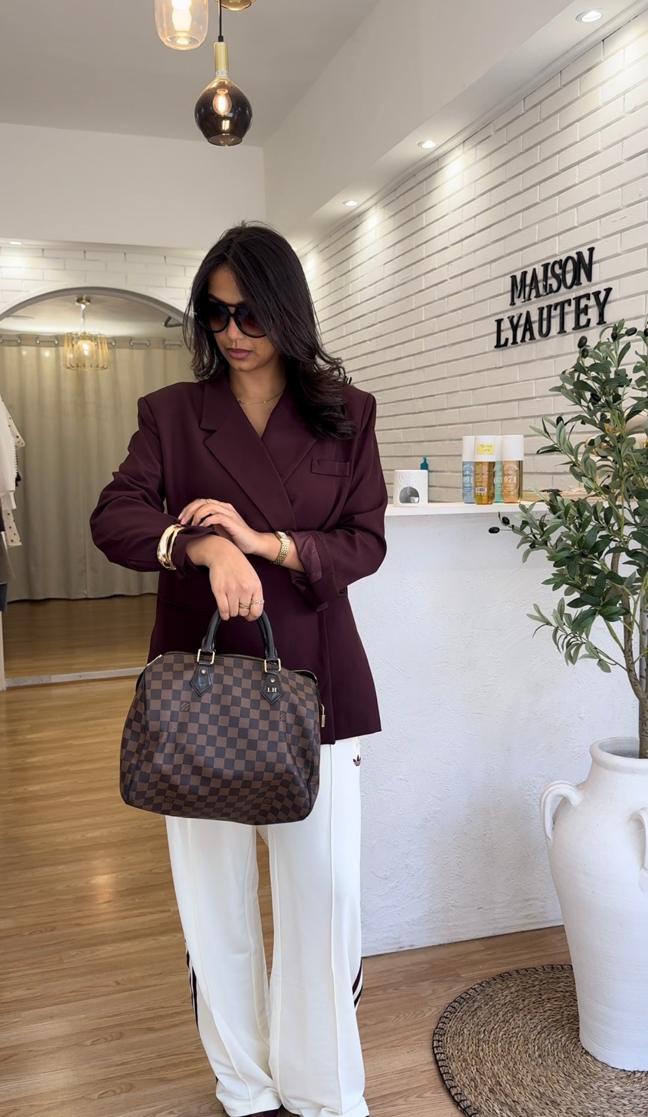 Blazer croisé bordeau