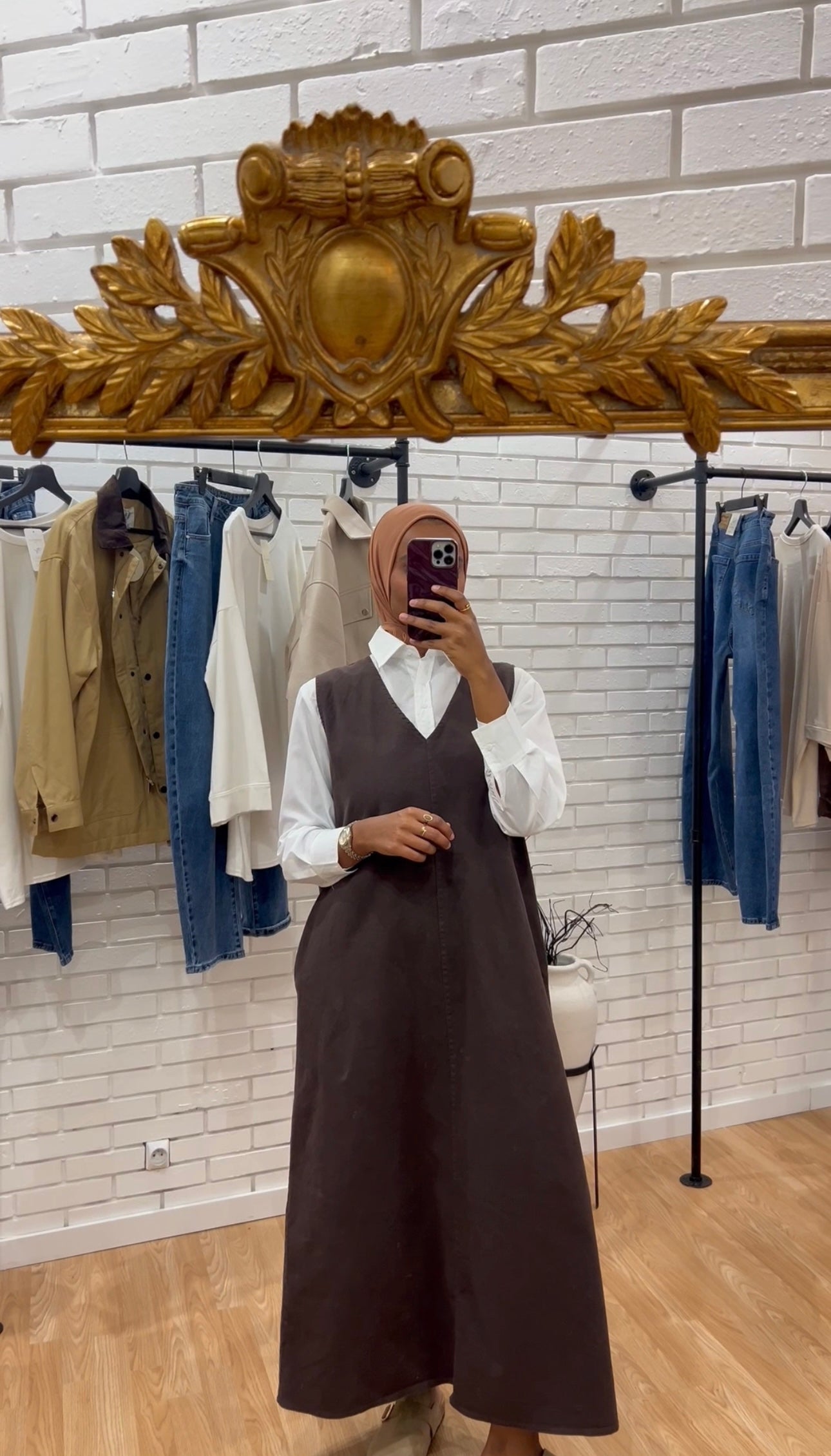 ROBE JEAN MARRON
