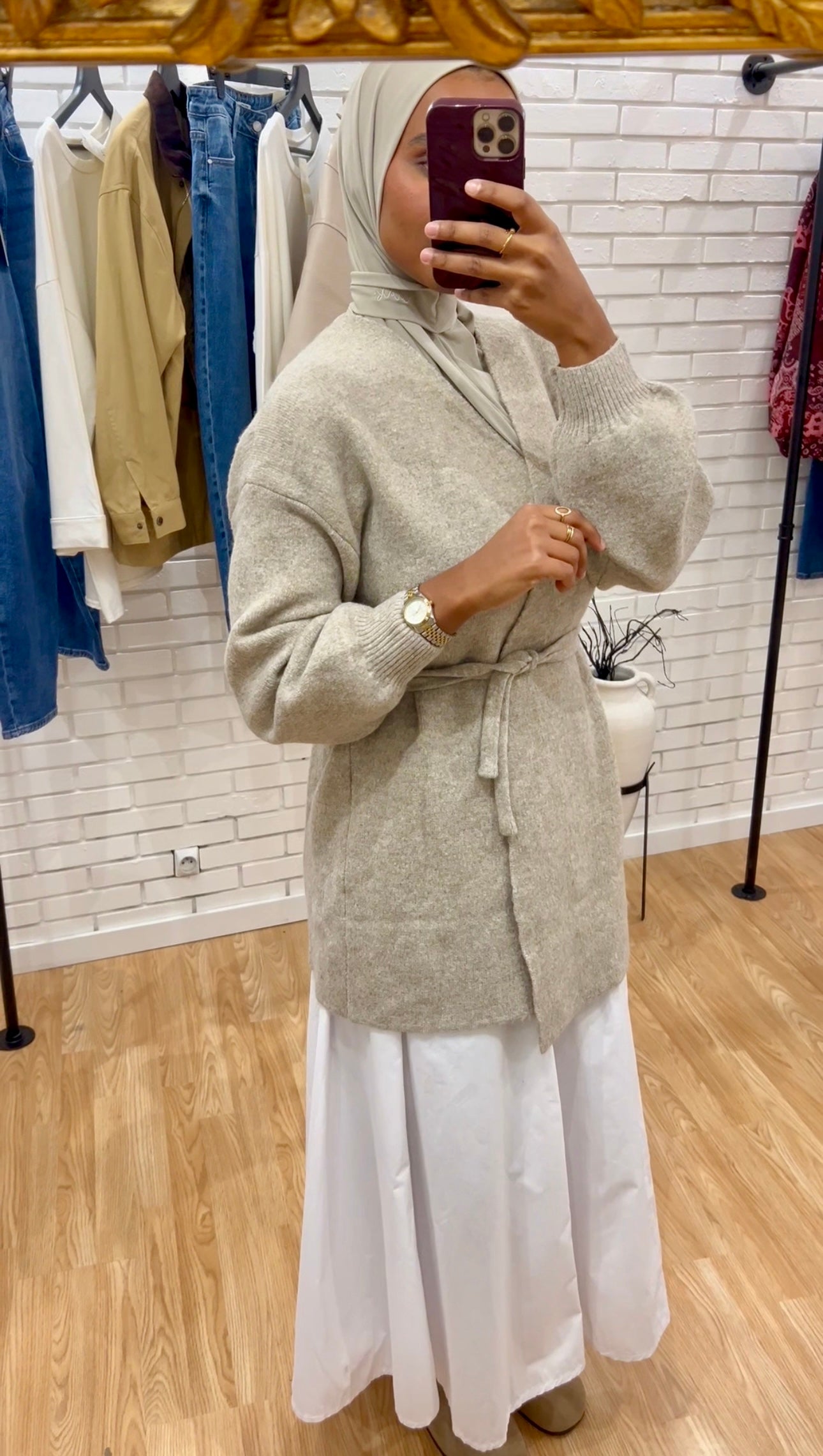 CARDIGAN À NOUER BEIGE