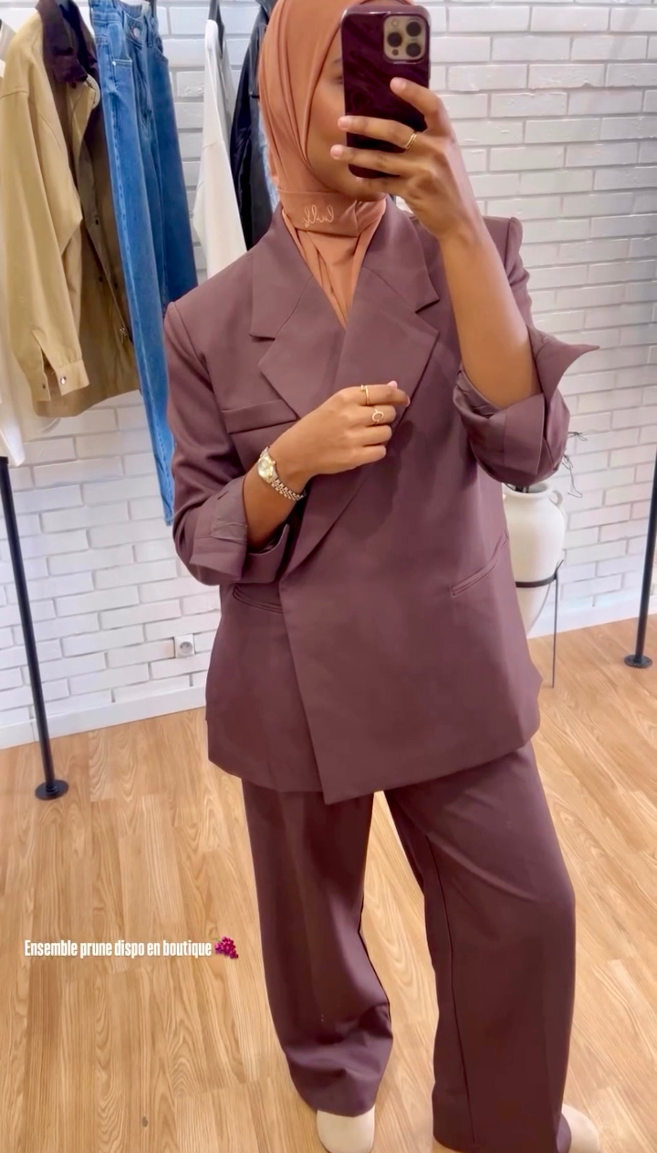 BLAZER CROISÉ PRUNE