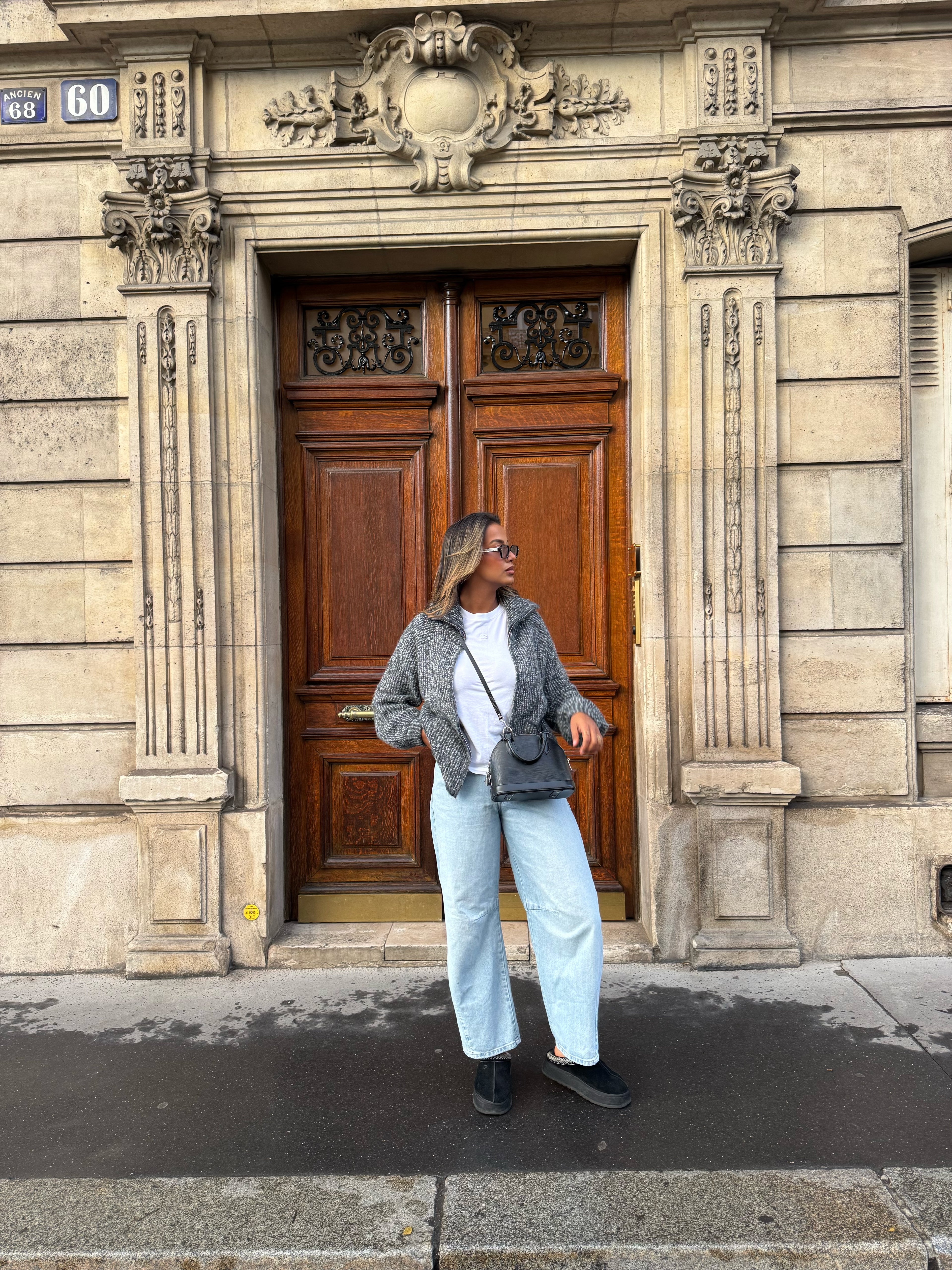GILET LAINE GRIS
