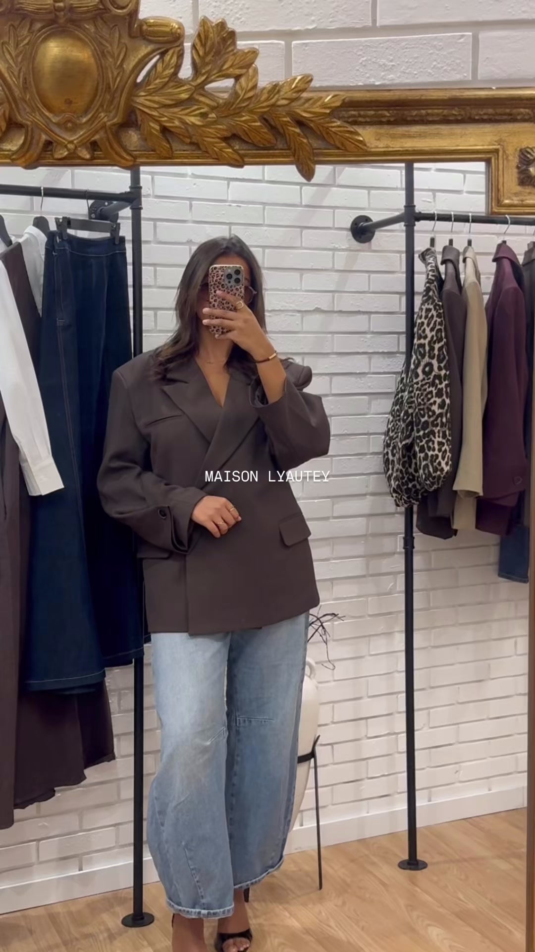 BLAZER MANCHES BOUFFANTES MARRON